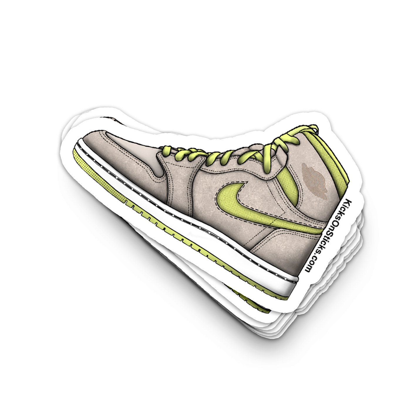 Jordan 1 CMFT "Lemon Twist" Sneaker Sticker