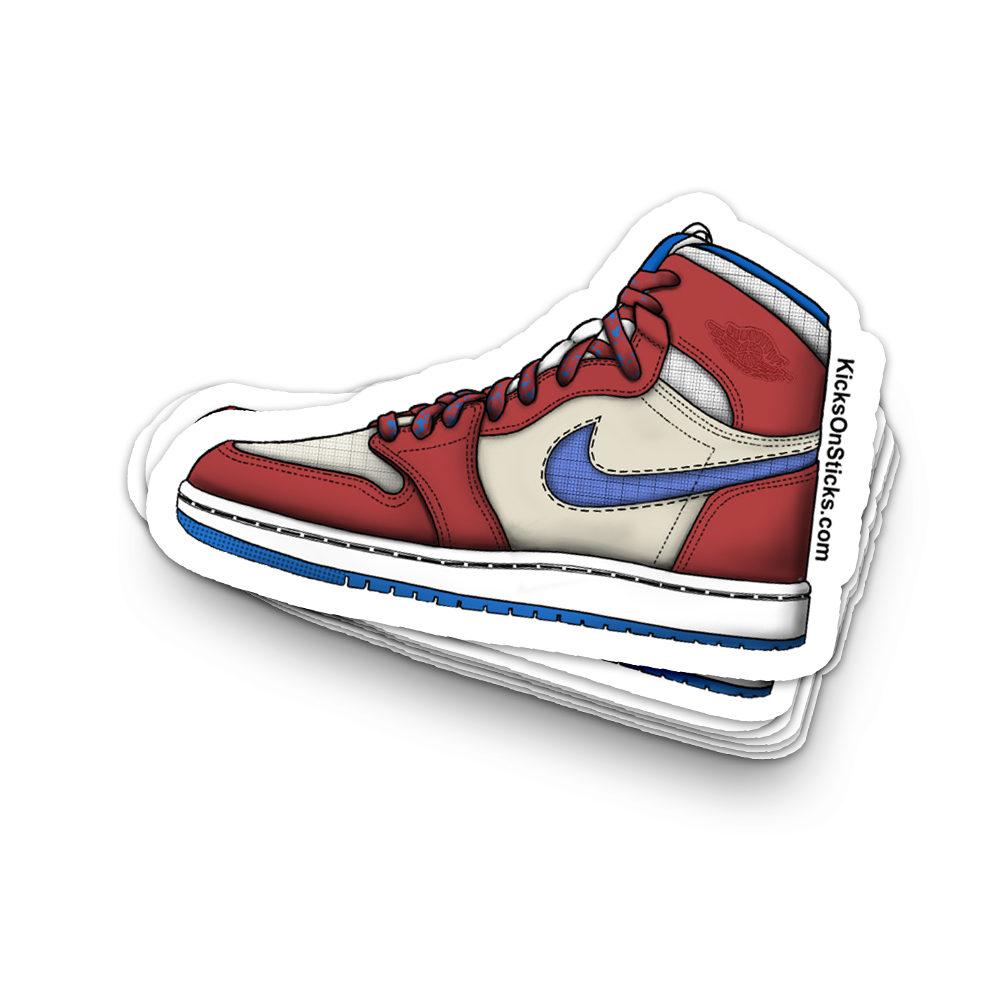 Jordan 1 CMFT "Team Red" Sneaker Sticker
