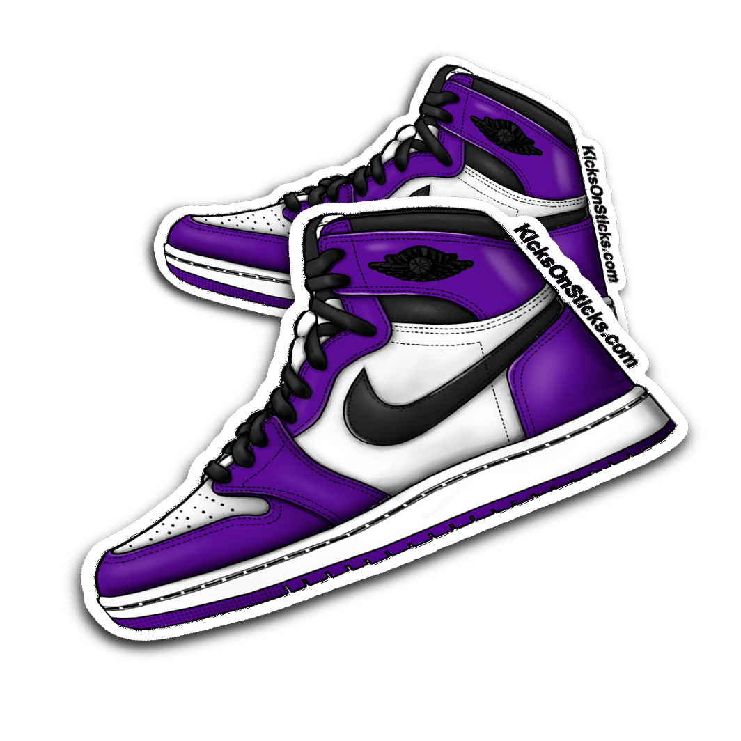 Jordan 1 "Court Purple 2.0" Sneaker Sticker
