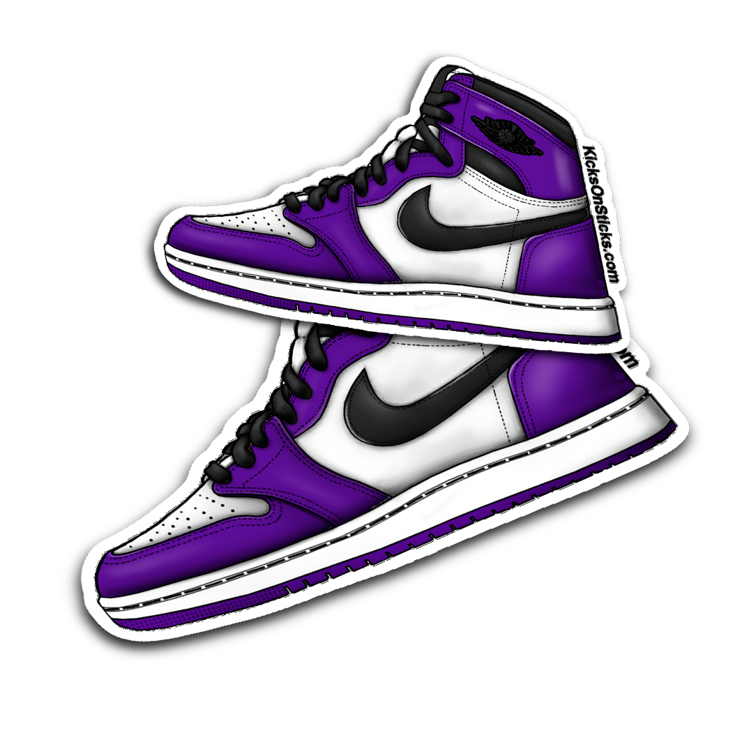 Jordan 1 "Court Purple 2.0" Sneaker Sticker
