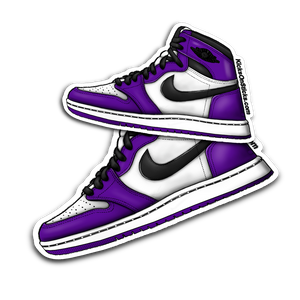 Jordan 1 "Court Purple 2.0" Sneaker Sticker