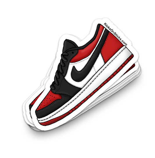 Jordan 1 Low "Bred Toe" Sneaker Sticker