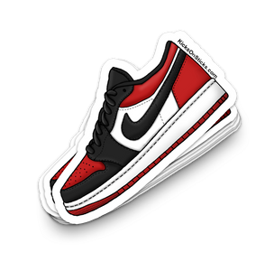 Jordan 1 Low "Bred Toe" Sneaker Sticker