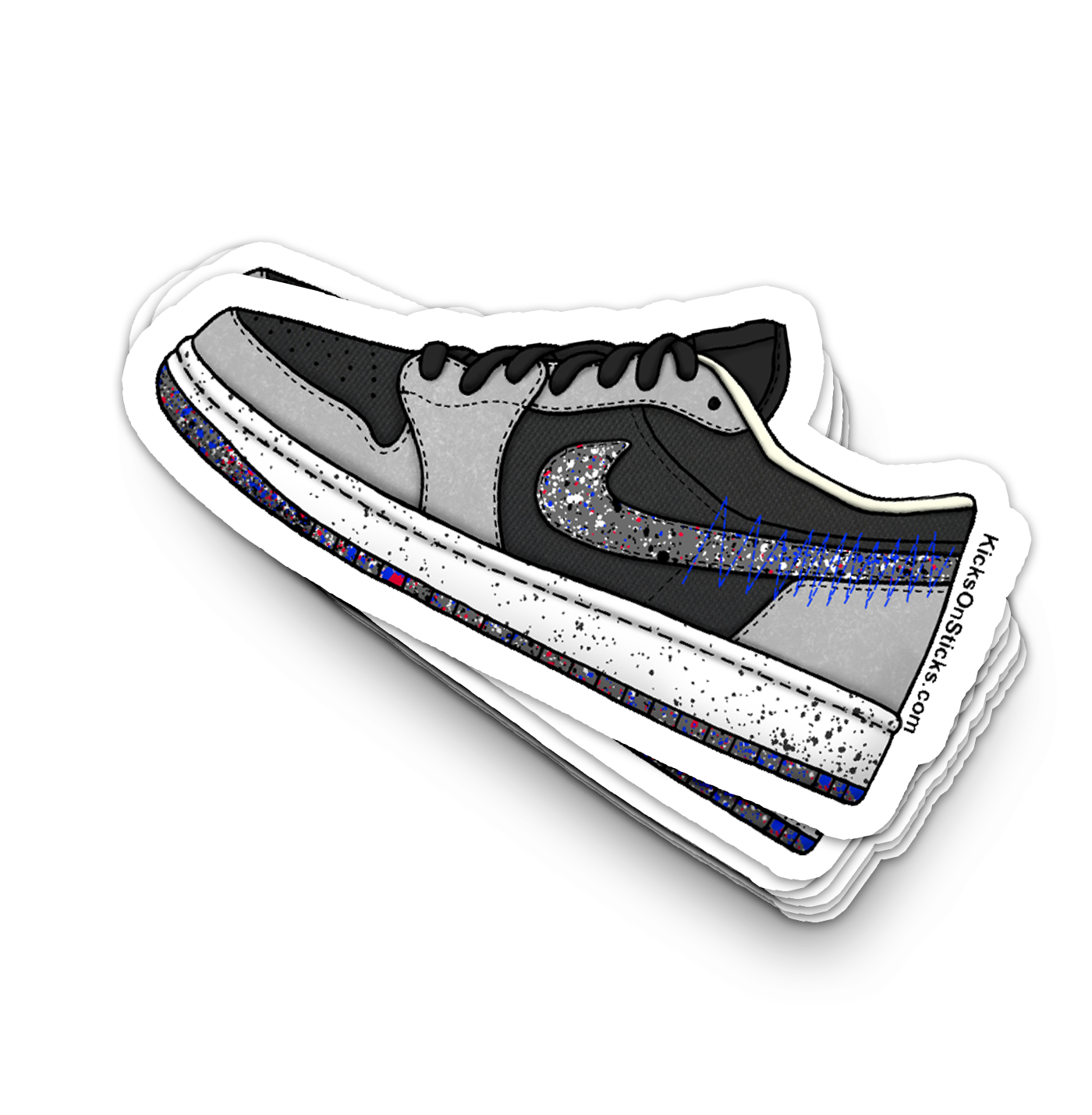 Jordan 1 Low "Crater" Sneaker Sticker