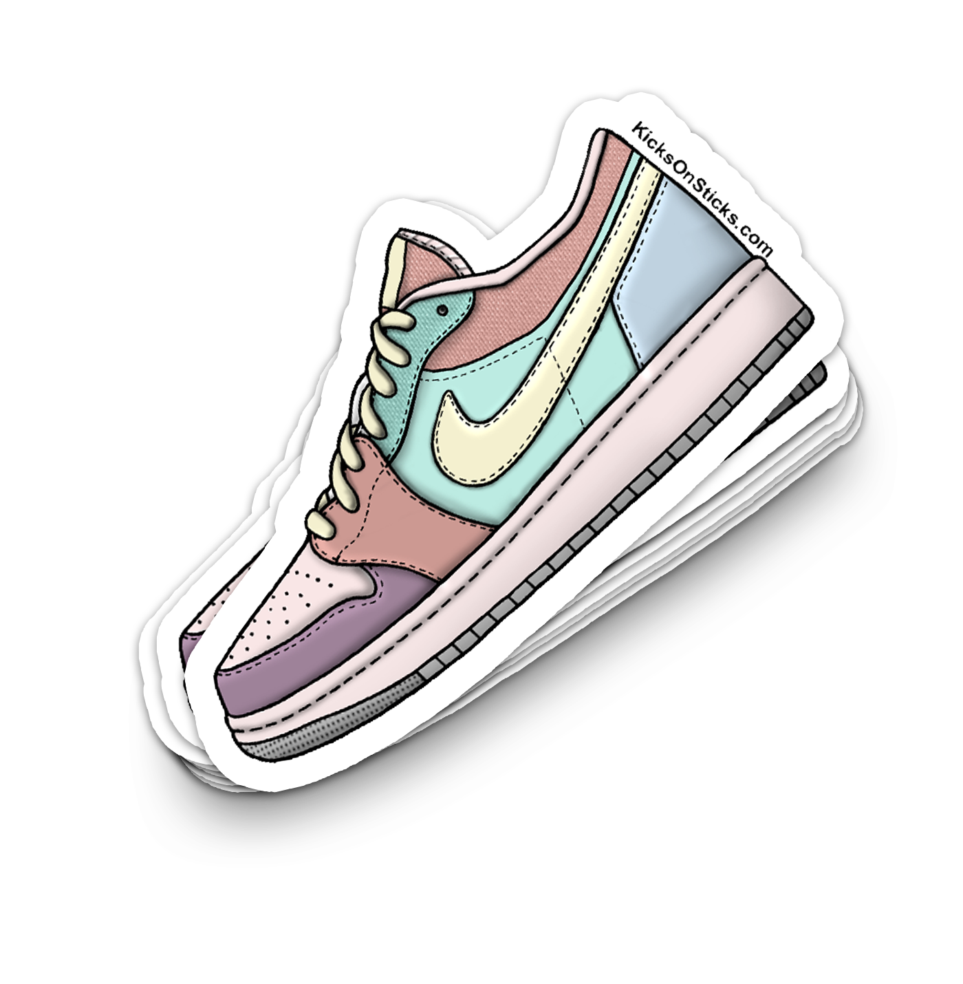 Jordan 1 Low "Easter" Sneaker Sticker