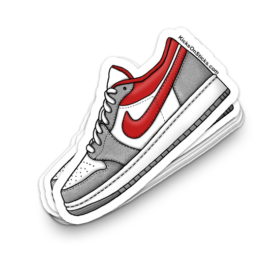 Jordan 1 Low "Smoke Grey Gym Red" Sneaker Sticker