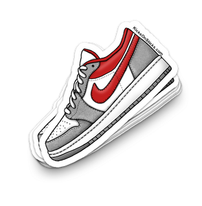 Jordan 1 Low "Smoke Grey Gym Red" Sneaker Sticker