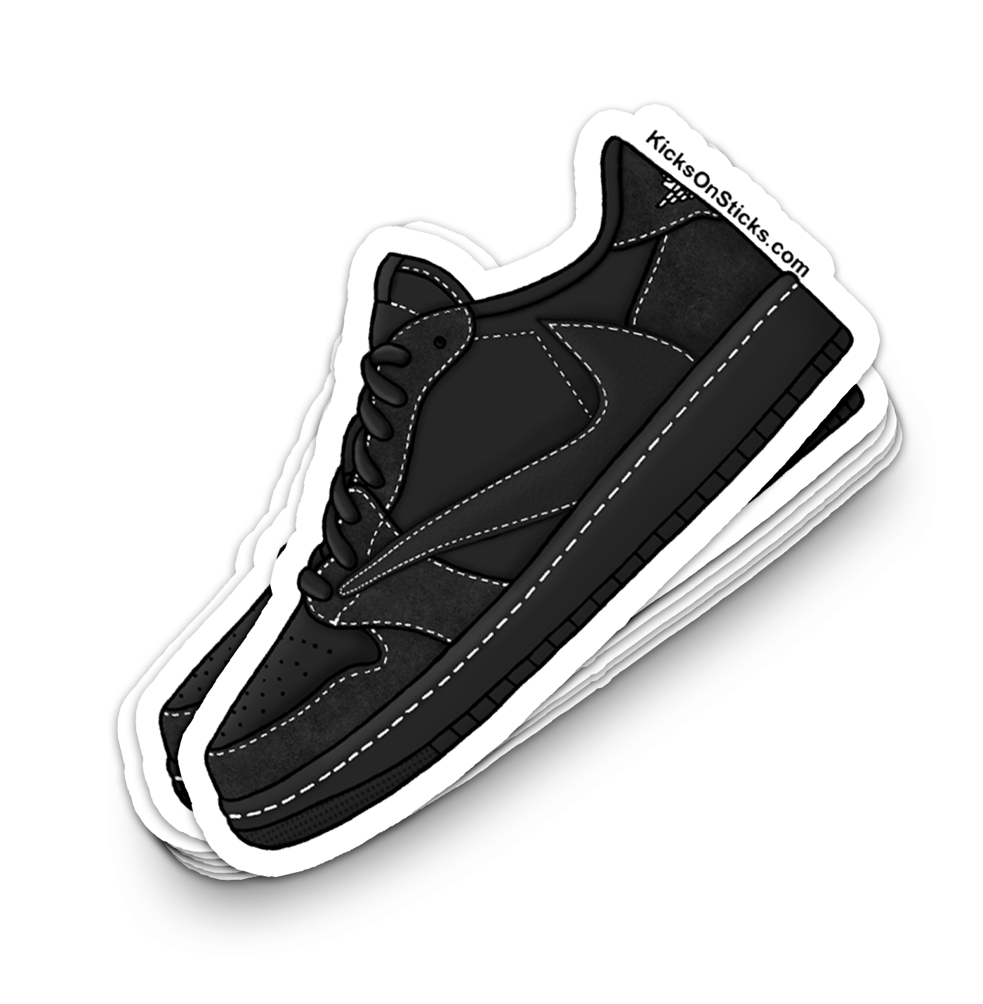 Jordan 1 Low "Travis Phantom Black" Sneaker Sticker