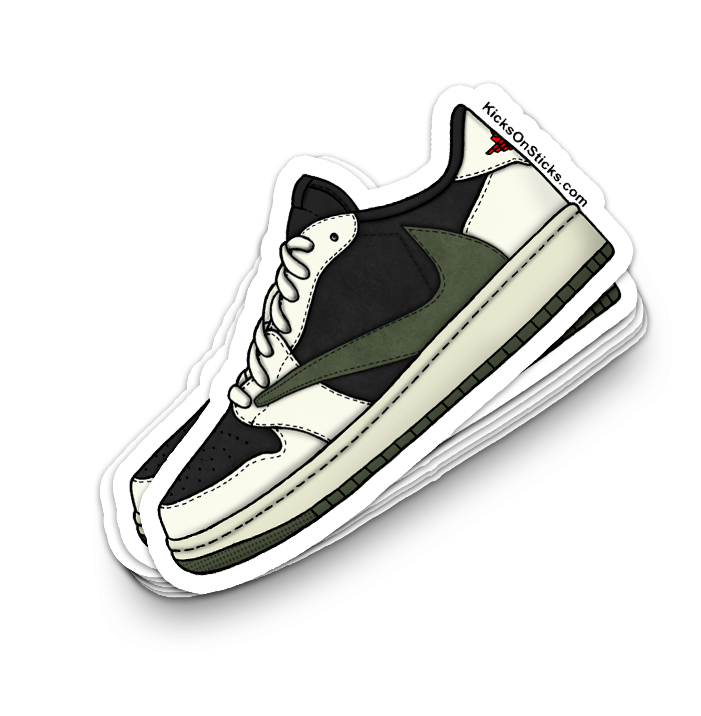 Jordan 1 Low "Travis Olive" Sneaker Sticker