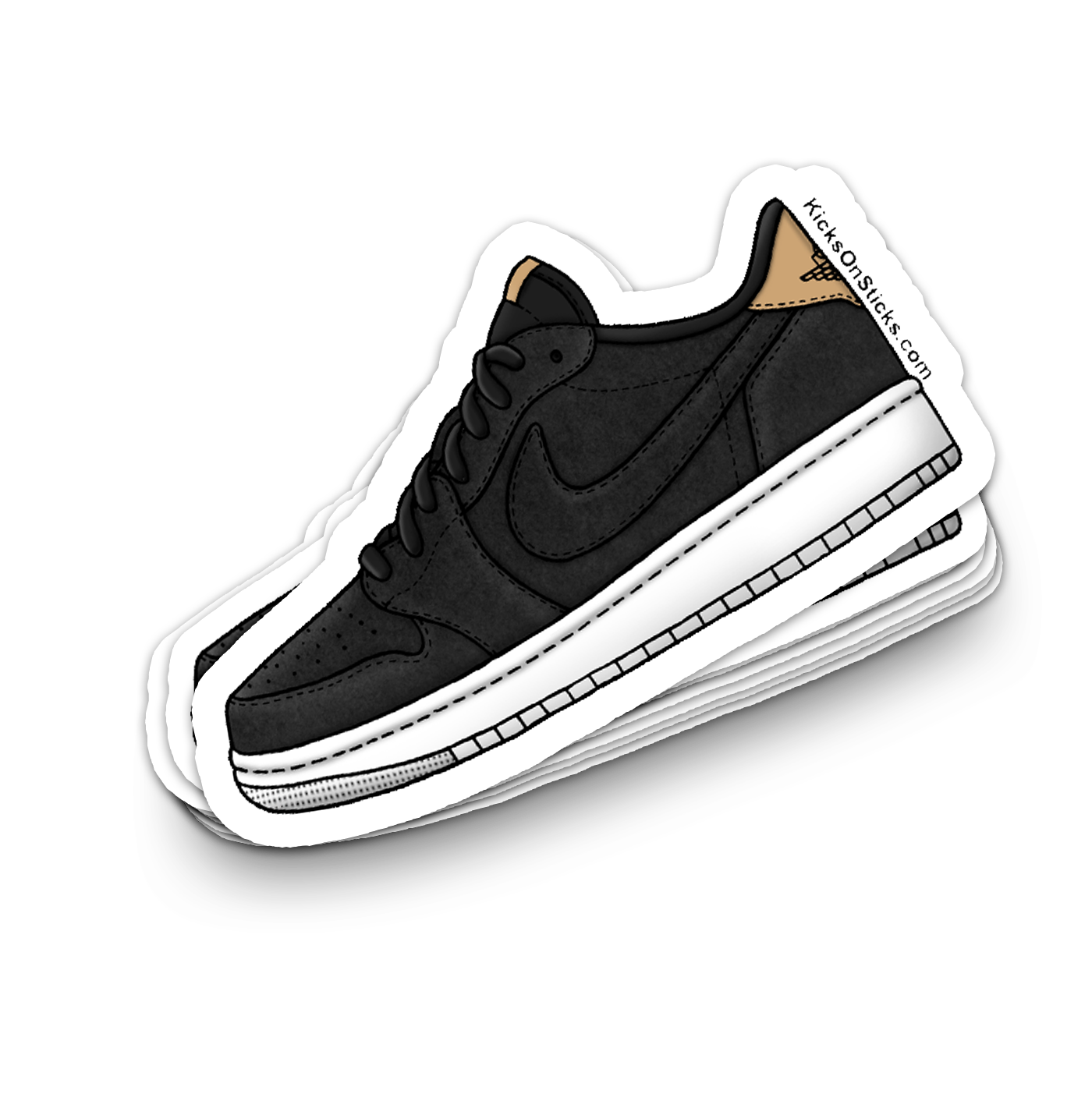 Jordan 1 Low "Vachetta Tan Black" Sneaker Sticker