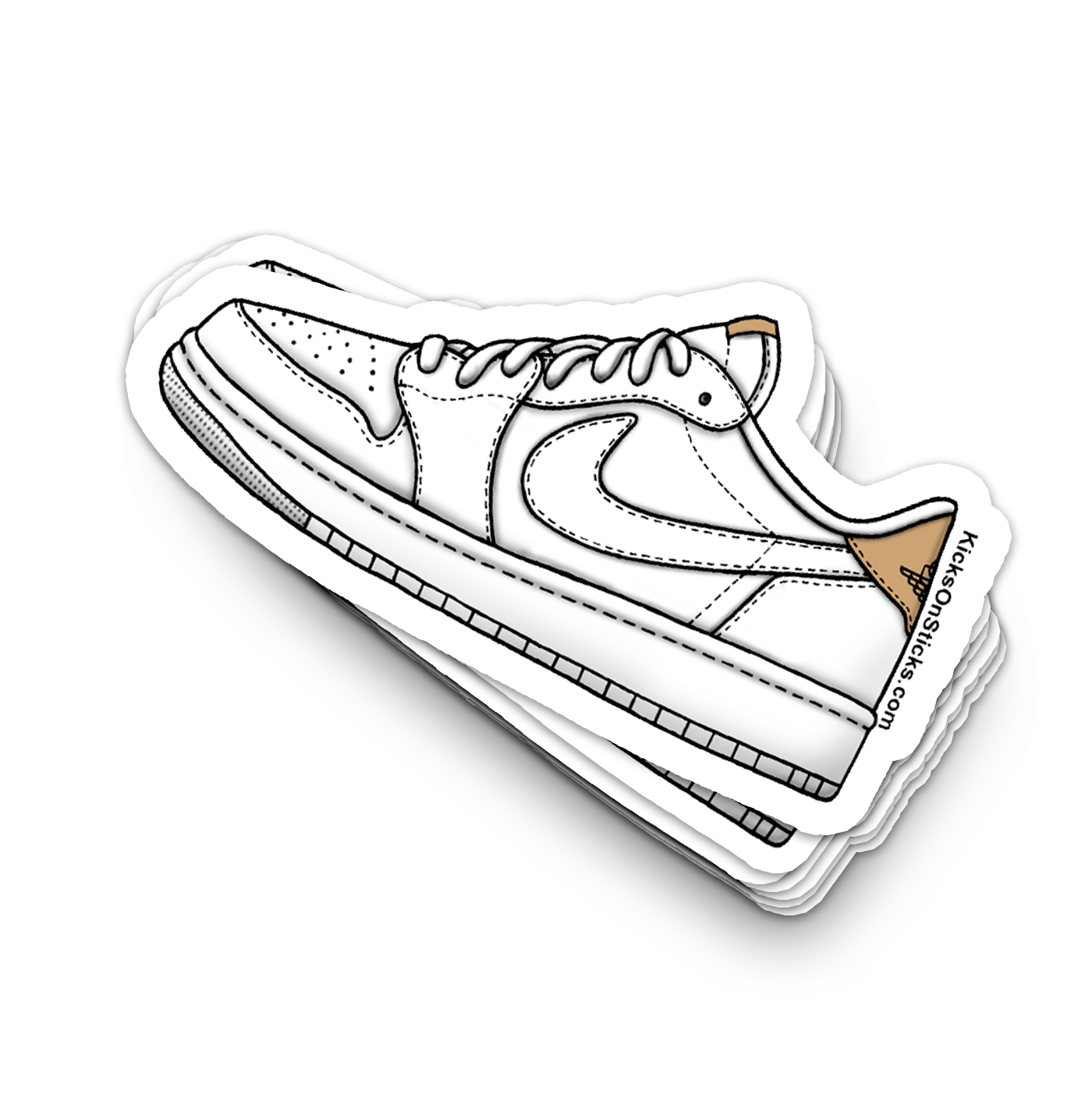 Jordan 1 Low "Vachetta Tan White" Sneaker Sticker