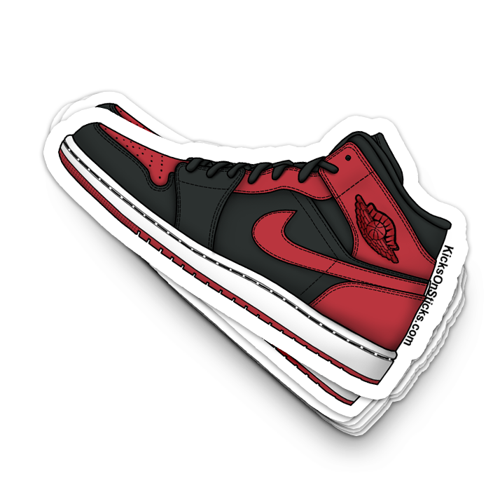 Jordan 1 Mid "Banned" Sneaker Sticker