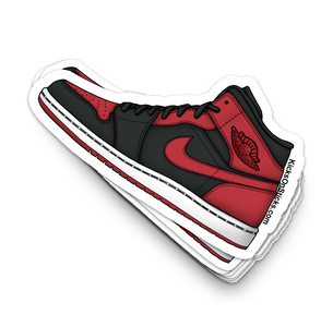 Jordan 1 Mid "Banned" Sneaker Sticker