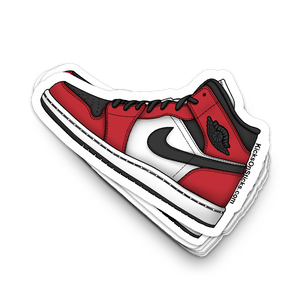 Jordan 1 Mid "Black Toe" Sneaker Sticker