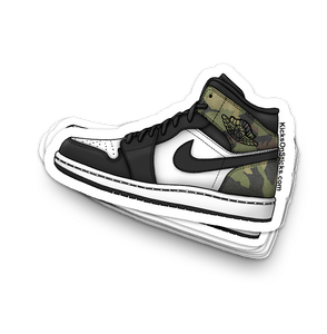 Jordan 1 Mid "Camo" Sneaker Sticker