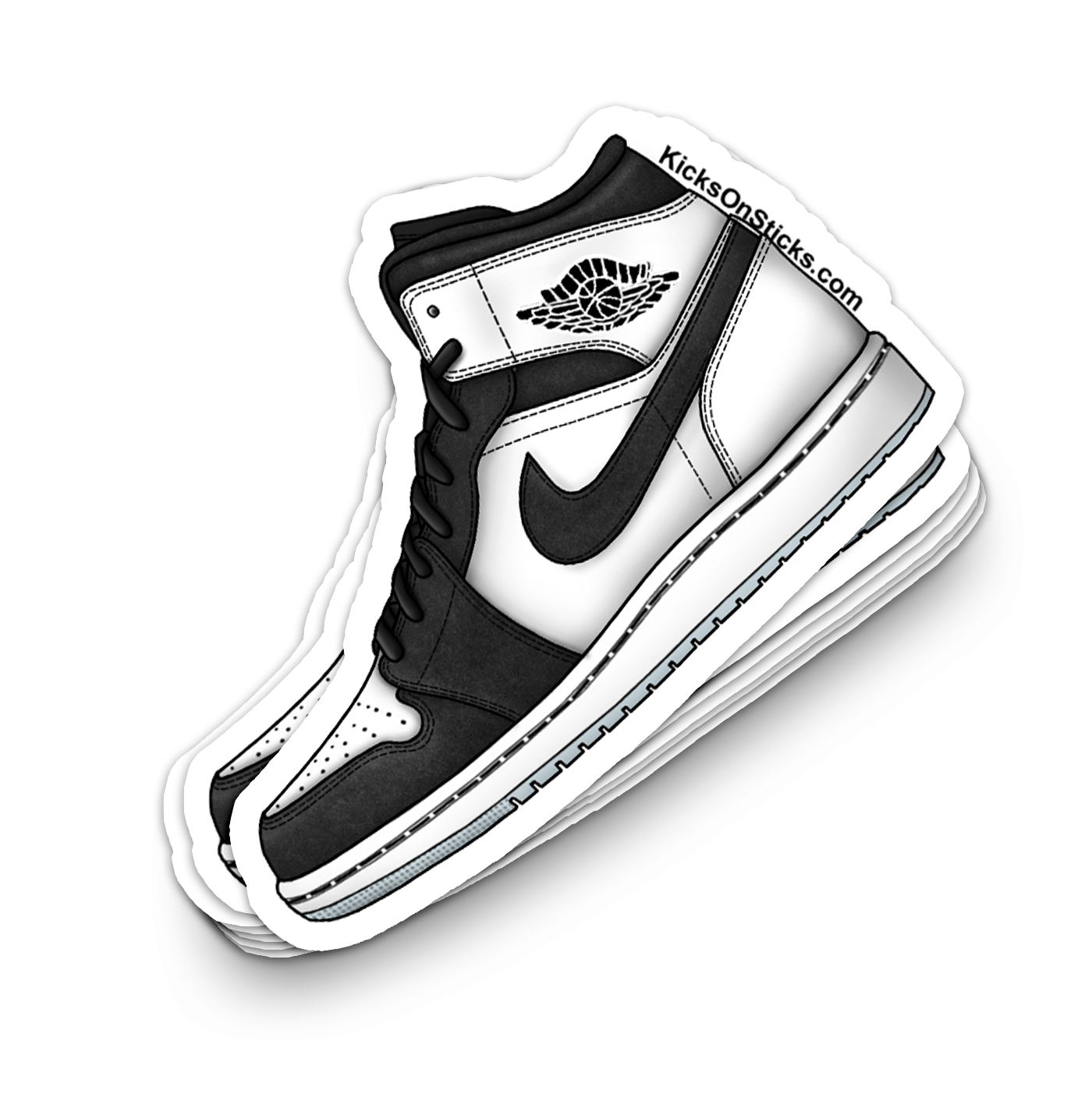 Jordan 1 Mid "Diamond" Sneaker Sticker