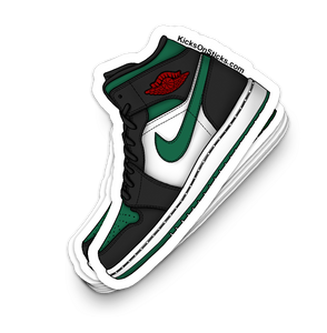 Jordan 1 Mid "Green Toe" Sneaker Sticker