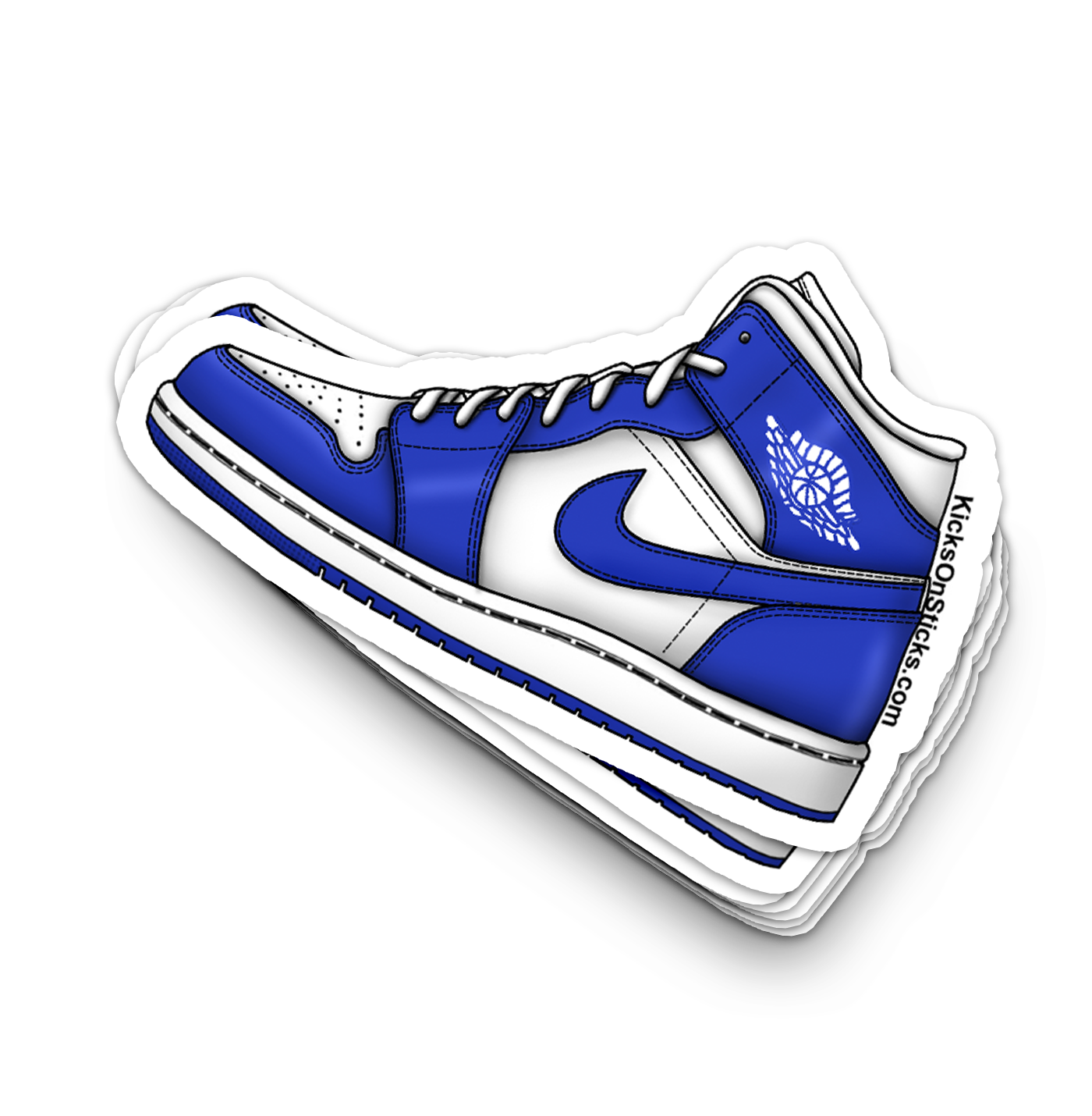 Jordan 1 Mid "Hyper Royal" Sneaker Sticker
