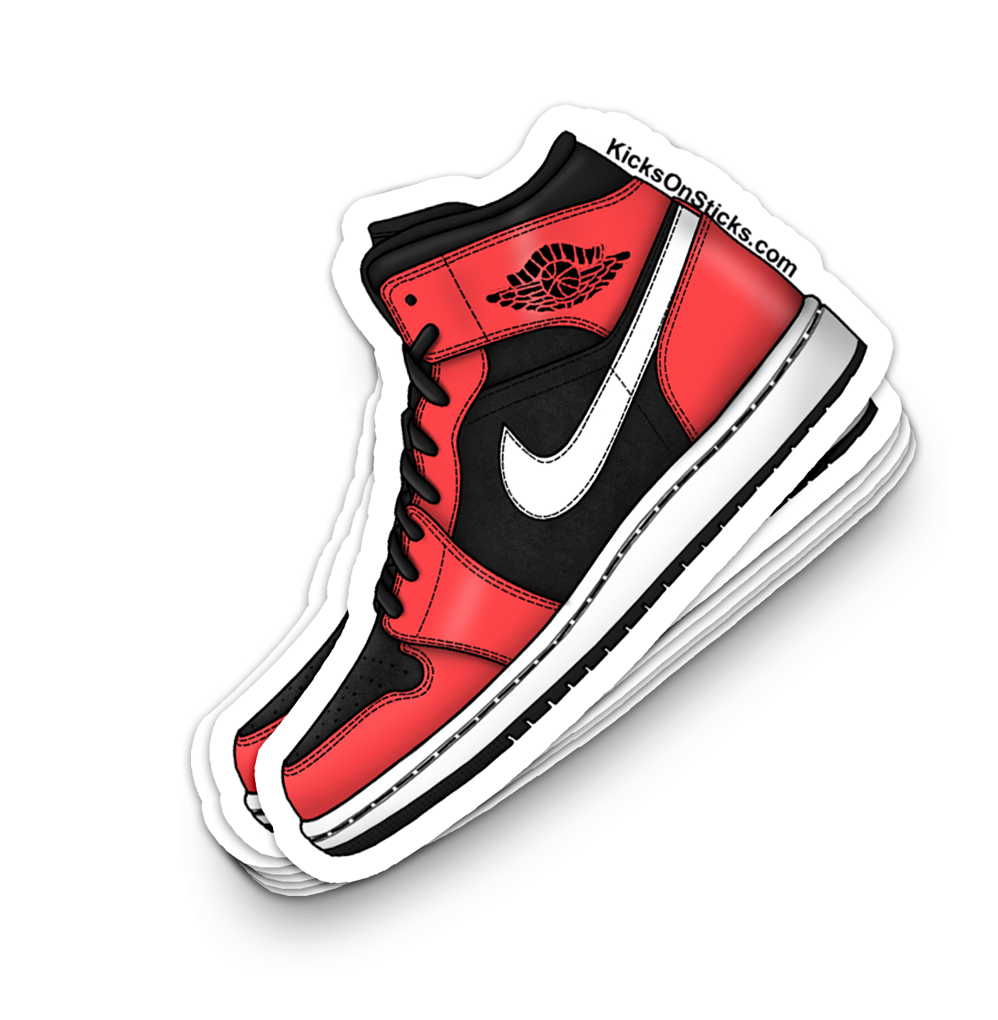 Jordan 1 Mid "Infrared 23" Sneaker Sticker