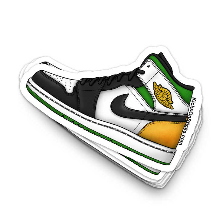 Jordan 1 Mid "Laser Orange" Sneaker Sticker