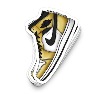 Jordan 1 Mid "Metallic Gold" Sneaker Sticker