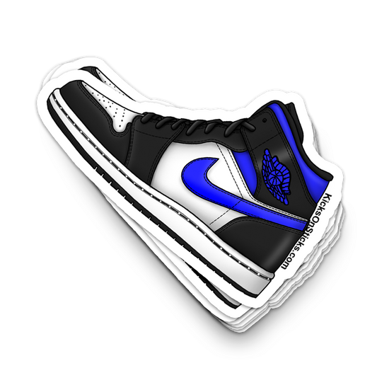Jordan 1 Mid "Racer Blue" Sneaker Sticker