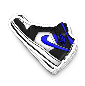 Jordan 1 Mid "Racer Blue" Sneaker Sticker