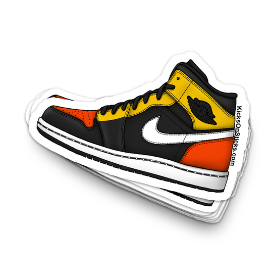Jordan 1 Mid "Raygun" Sneaker Sticker