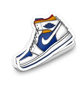 Jordan 1 Mid "Navy Blue Laser Orange" Sneaker Sticker
