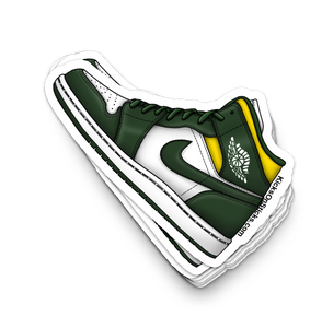 Jordan 1 Mid "Sonics" Sneaker Sticker