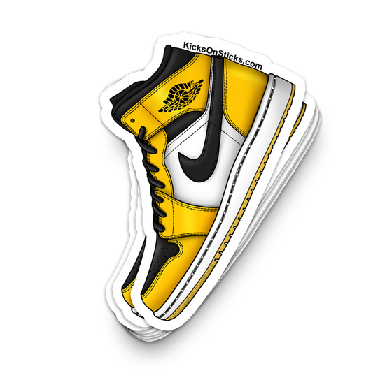 Jordan 1 Mid "Taxi" Sneaker Sticker