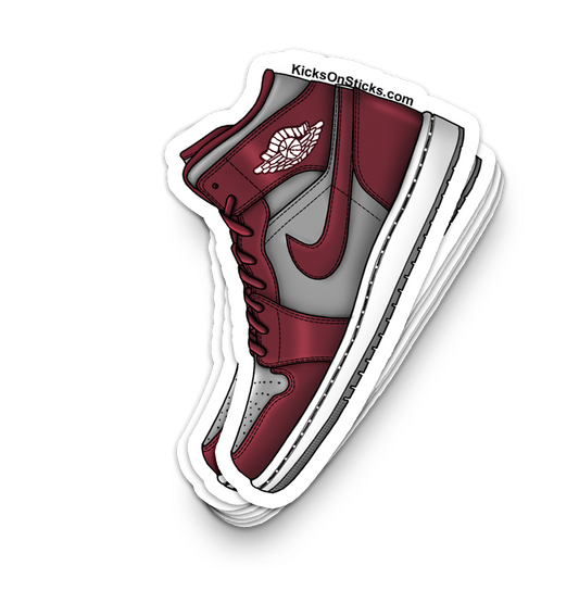 Jordan 1 Mid "Team Red" Sneaker Sticker