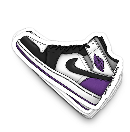 Jordan 1 Mid "Union Purple" Sneaker Sticker