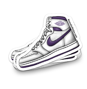 Jordan 1 "White Court Purple" Sneaker Sticker
