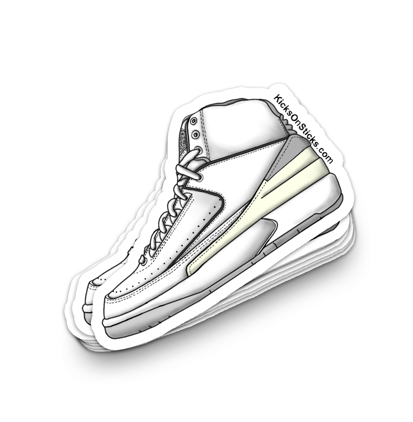 Jordan 2 "Cement Grey" Sneaker Sticker