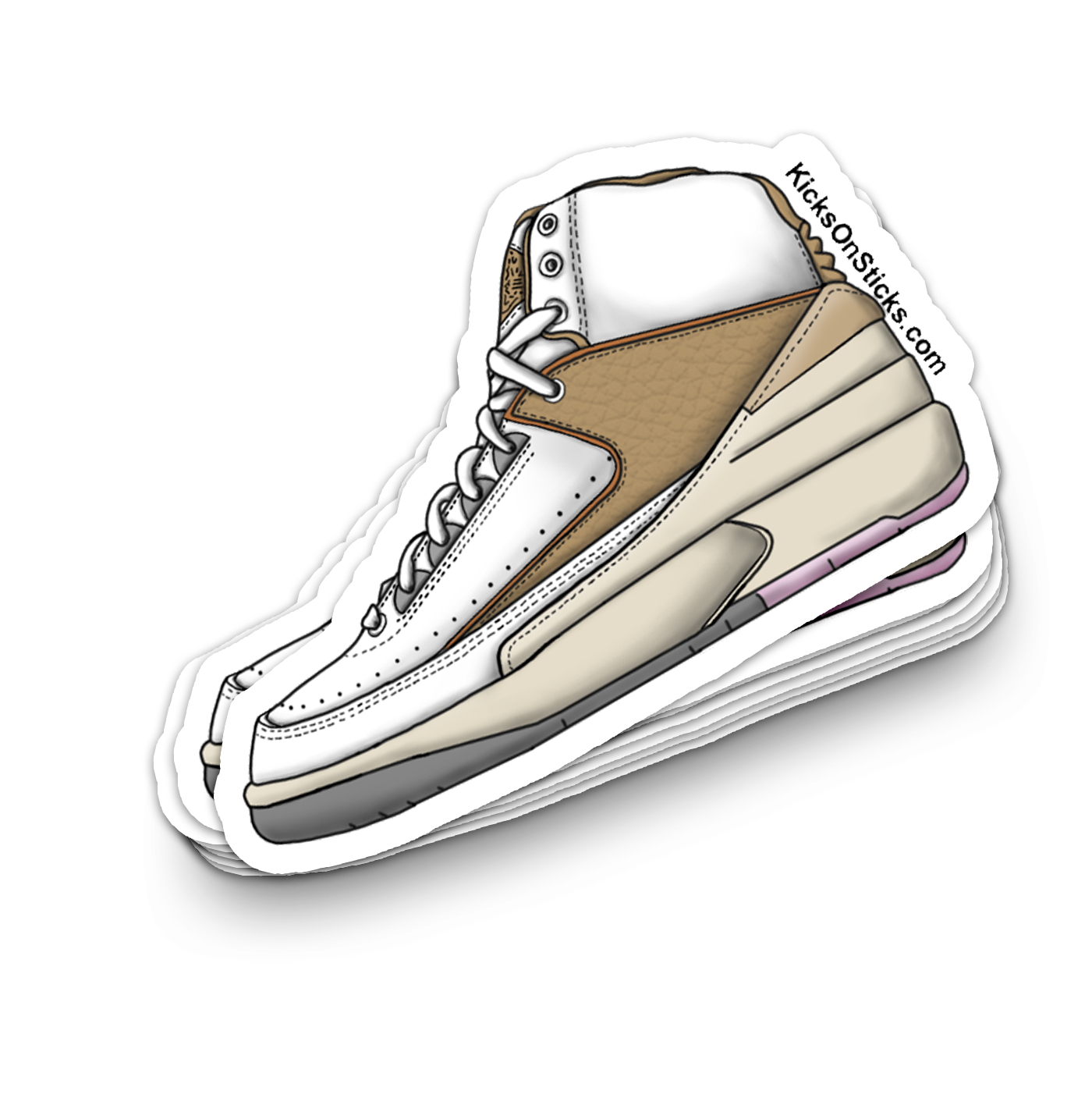 Jordan 2 "Craft Sunset Haze" Sneaker Sticker