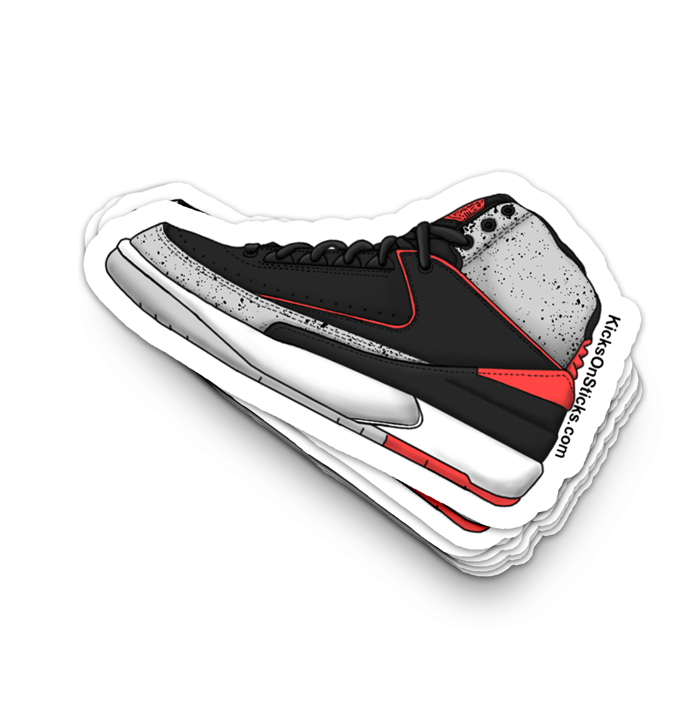 Jordan 2 "Infrared" Sneaker Sticker