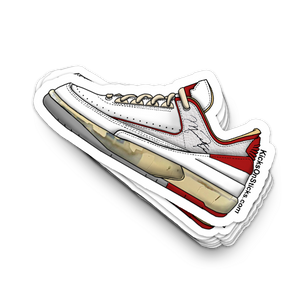 Jordan 2 Low "Off-White White" Sneaker Sticker