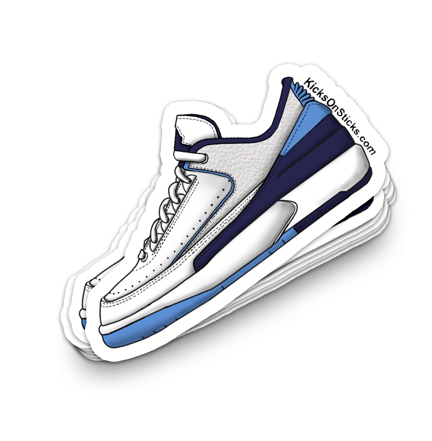 Jordan 2 Low "University Blue" Sneaker Sticker