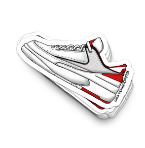 Jordan 2 Low "White Varsity Red" Sneaker Sticker