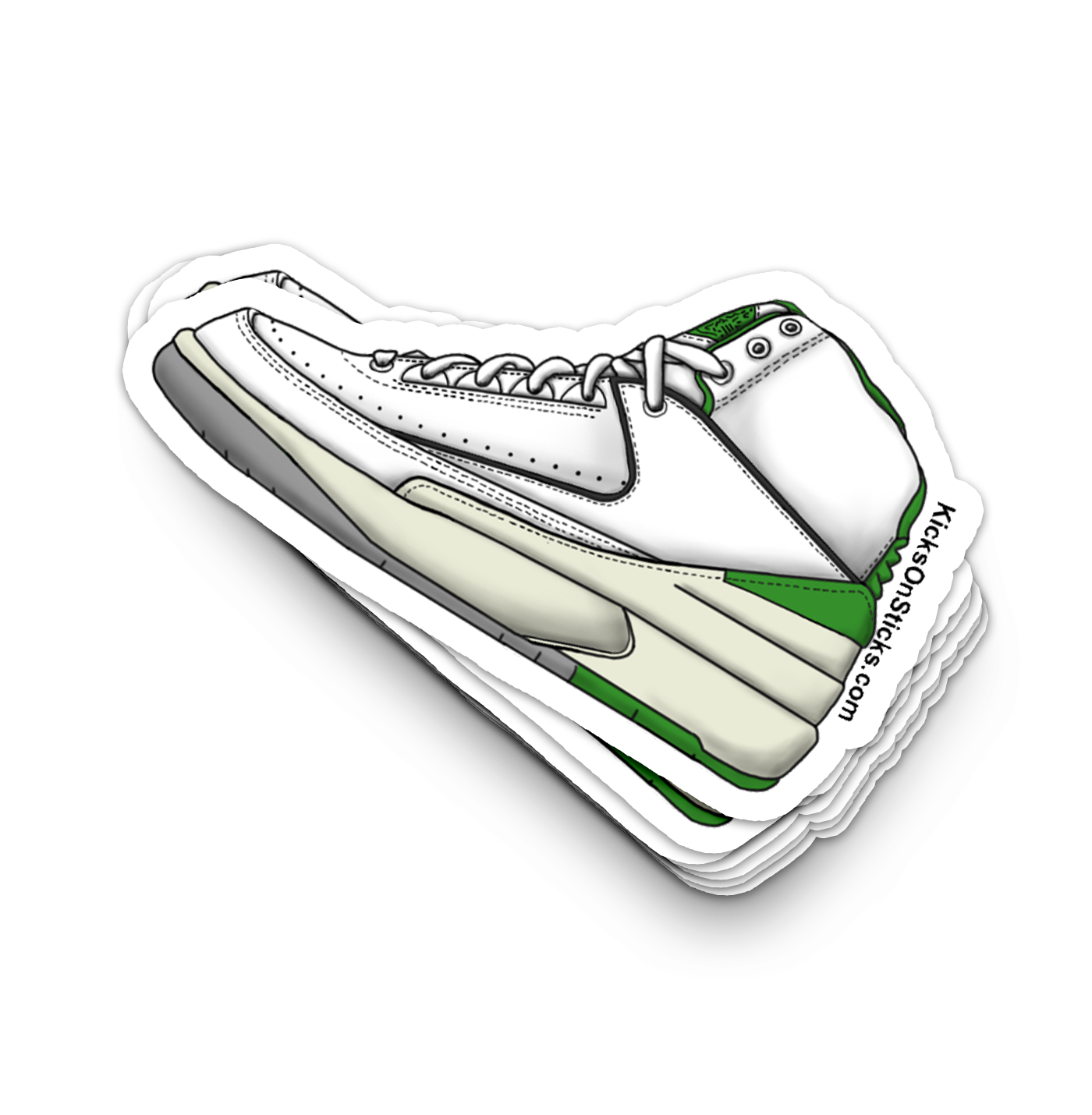 Jordan 2 "Lucky Green" Sneaker Sticker