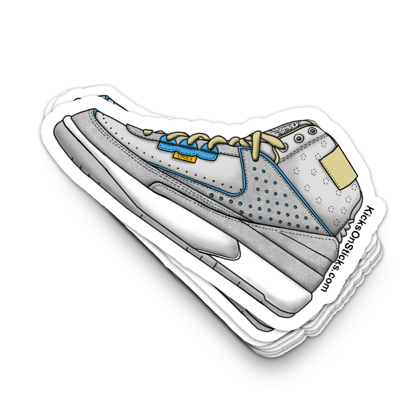 Jordan 2 "Union Grey Fog" Sneaker Sticker
