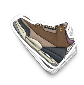 Jordan 3 "Archeo Brown" Sneaker Sticker