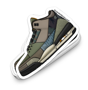 Jordan 3 "Camo Patchwork" Sneaker Sticker