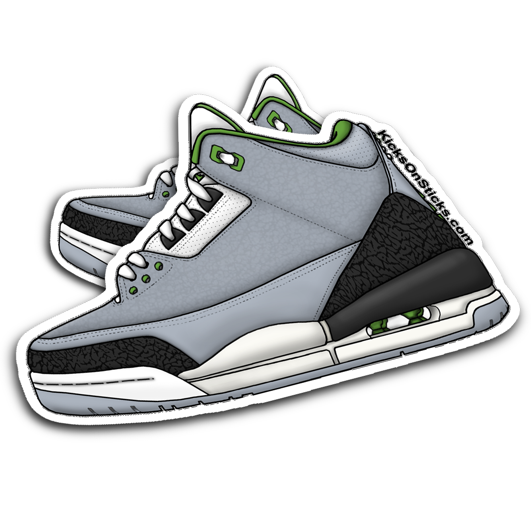 Jordan 3 "Chlorophyll" Black Sneaker Sticker