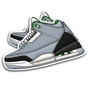 Jordan 3 "Chlorophyll" Black Sneaker Sticker