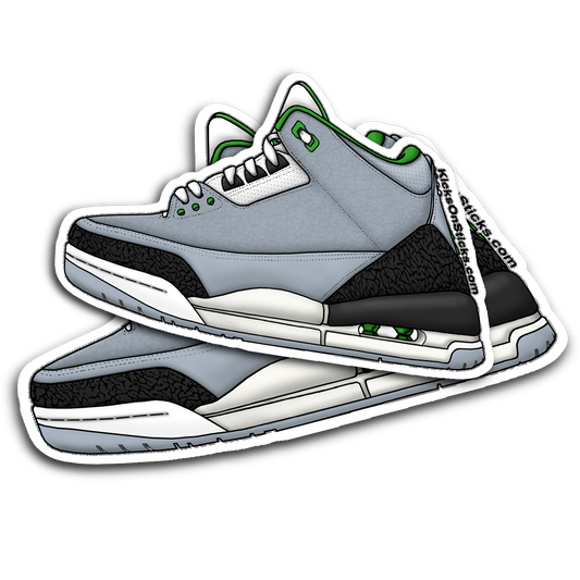 Jordan 3 "Chlorophyll" Black Sneaker Sticker