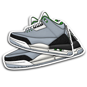 Jordan 3 "Chlorophyll" Black Sneaker Sticker