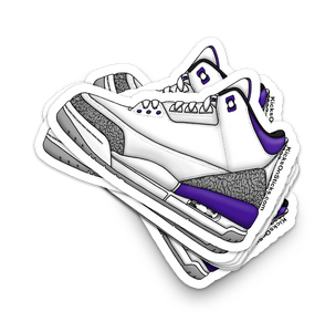 Jordan 3 "Dark Iris" Black Sneaker Sticker