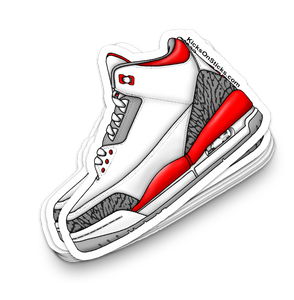 Jordan 3 "Fire Red 2022" Sneaker Sticker
